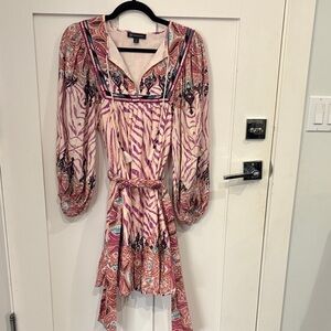 INC International Concepts Vibrant Long Sleeve Dress